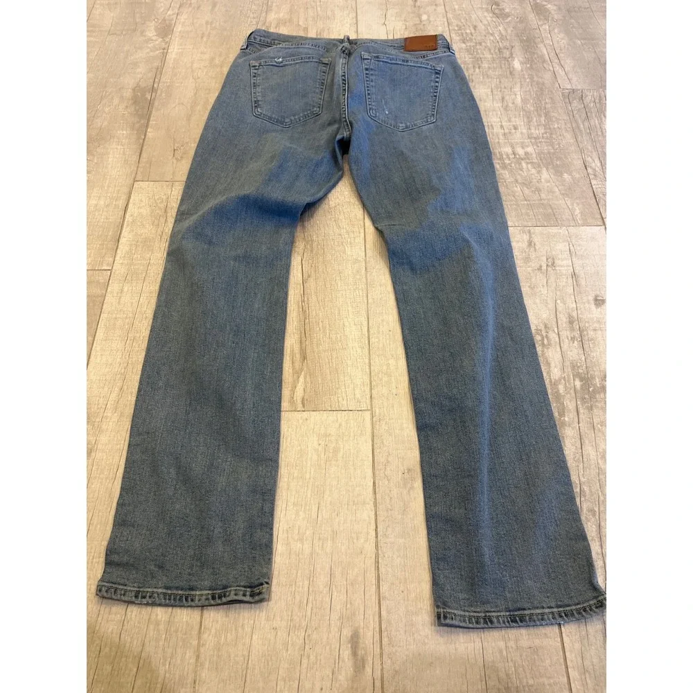Abercrombie & Fitch Kennan Straight Distressed Stretch Jeans Blue 34x33‎